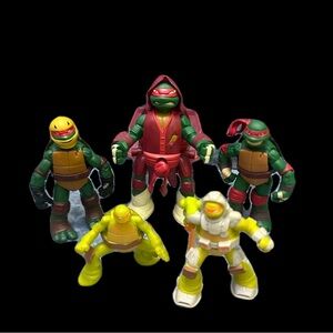 Teenage Ninja Turtle Warrior Action Figure Set - Green, Red, and Yellow